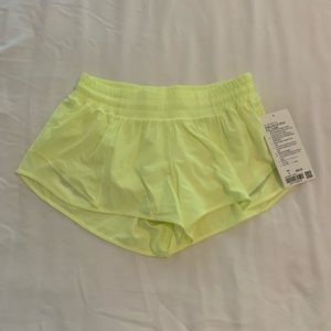 Lululemon hotty hot shorts neon yellow- size 6